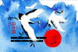 2 Japanese Cranes