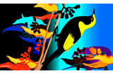 BowerBird&GumLeaves2