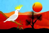 GrassTreeAndSulfurCrestedCockatoo